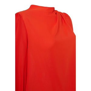 เสื้อคลุมวิสโคสทรงหรูหราพร้อมดีเทลสีคอรัลด้านหน้า - ไซส์เดียว ลายเรียบ - Product Image 2