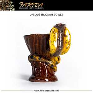 Accesorio de Shisha egipcia hecho a mano de lujo 2022, cuencos de cachimba esmaltados con serpiente de arcilla de alta calidad, diseño único, técnicas de laca en caja - Product Image 6