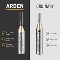 Fraise droite en carbure personnalisée 2F 6,35 mm pour CNC, fraise de défonceuse AlTiN haute précision OEM/ODM pour le bois Arden