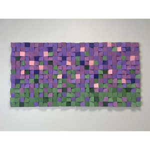 Lavender Field Wood Mosaic Beautiful <b>Wooden</b> <b>Wall</b> Decor Featuring Intricate <b>Signs</b> - Product Image 4