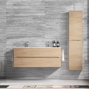 Voyega Travertin Gris Luxe Haute Brillant Bois Pierre Marbre Porcelaine Carreaux 80x160 Pour Hôtel Salon Plancher Mur Décor - Product Image 1