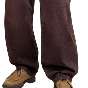 <b>Men's</b> Stonewashed Solid Denim Pants Loose Fit <b>Wide</b> <b>Leg</b> Casual Streetwear Button Quick Dry Breathable Mid Waist Winter/Spring - Product Image 5