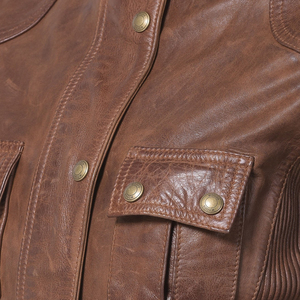 Nouvelle robe d'hiver décontractée pour femmes manteau en cuir de Style Simple avec fermeture à glissière facile à porter veste Bomber en cuir véritable - Product Image 2