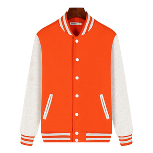 2026Baseball <b>Jackets</b> With Button Contrast Color Baseball Leather varsity <b>Jacket</b> for men - Product Image 4