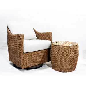 CH Factory-Sofá exterior terraza rattan sintetico con acabado resistente a la intemperie y diseño moderno y elegante para su patio - Product Image 6