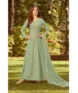 Vestido Salwar Kameez indiano paquistanês feito sob costura Shalwar Kameez, vestido de Anarkali pronto para venda, coleção de pano Eid, vestido e curtis