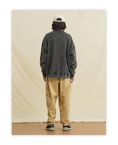 เสื้อสเวตเตอร์คอกลมสำหรับผู้ชายเสื้อขนแกะหนาแขนยาวปักลาย100% ผ้าคอตตอนฤดูหนาวพิมพ์ลายขนาด XS - Product Image 2