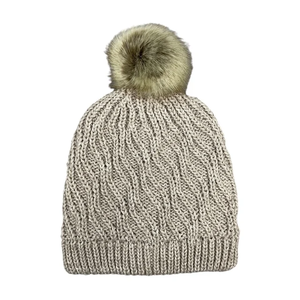 Customizable Plush Pom Pom Beanies for Men Women Winter Wool Hats Adjustable Outdoor Cold Weather OEM Service Wholesale - Product Image 1