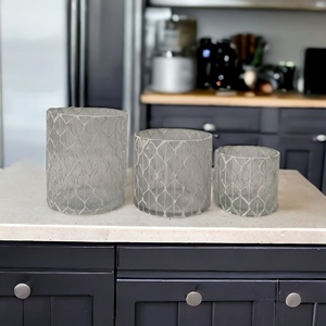 Decoración decorativa transparente para el hogar, vela de mosaico blanco de alta calidad, recipientes de vidrio, linternas y tarros para decoración navideña y de bodas - Product Image 3