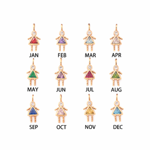 Pendentif Garnet Girl, pierre de naissance de janvier, pierre précieuse rouge, plaqué or rose, charme délicat fait à la main, bijoux pour femmes - Product Image 4