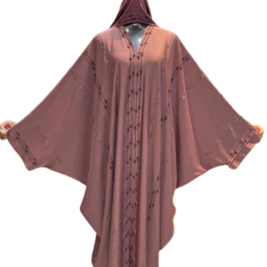 Hermosa Abaya negra de Dubái para mujer, ropa islámica tradicional con trabajo manual, Kaftan, accesorio tradicional musulmán - Product Image 1