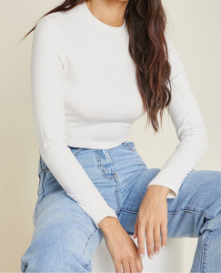 Haut court de yoga élégant pour femmes, extensible, confortable, coton, spandex, durable, écologique, décontracté. - Product Image 1