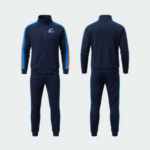 Ensemble de survêtement pour homme en polyester coupe classique 2026, col montant avec fermeture éclair supérieure, faible MOQ, vêtements de jogging - Product Image 6