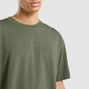 Venta caliente EE. UU. Tamaño estándar Verde menta Hombres Camiseta de gran tamaño Hombro caído Impresión personalizada Entrenamiento Gimnasio Camisetas para hombres con logotipo - Product Image 2