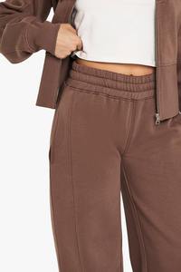 Conjunto Deportivo Informal para Mujer, Diseño OEM, Antibolitas, con Cremallera Decorativa en la Parte Delantera, Tela Suave, Estilo Holgado - Product Image 6