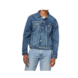 High Quality Retro Distressed Acid Wash Denim Men's <b>Jackets</b> Custom Streetwear Motorbike <b>Racing</b> Coat Winter <b>Jacket</b> - Product Image 3