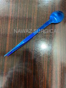 Cuchara de prueba Pinzas Platos dobles personalizados Cuchara azul de acero inoxidable con pinzas Cuchara de doble función - Product Image 6