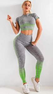 2025 women sublimation Yoga Set Sexy Half Sleeved <b>Crop</b> Top & <b>Legging</b> Gym Athletic Clothing Fitness activewear two piece set - Product Image 6