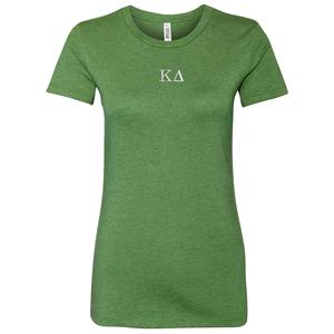 Camiseta ajustada para mujer de la Hermandad Kappa Delta, camiseta con letras griegas de la Hermandad, camiseta de talla grande para mujer, ropa griega universitaria para la hermandad - Product Image 3