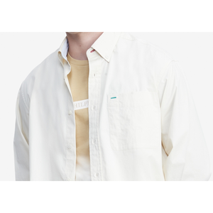 Camicia Oversize da Uomo Tommy Hilfiger in Twill Bianco, Traspirante, Casual, a Righe, Tessuta, Disponibile fino alla Taglia 6XL - Product Image 3