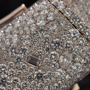 Collar de Cadena Cubana de Plata de Ley 925 de Lujo con Oro Rosa, Diamantes Moissanite VVS Certificados por IGI, Personalizado para Bodas y Fiestas - Product Image 2