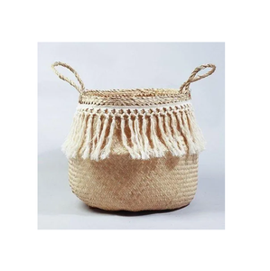 Panier de rangement en coton fait main en macramé conçu dans un décor artistique pour les dépanneurs disponibles dans des tailles personnalisées - Product Image 5