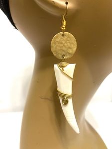 Pendientes Gruesos de Moda Hechos a Mano con Hueso de Camello, Joyería para Mujer, Cuerno y Hueso de Búfalo Natural, Largos, Regalos Perfectos, Accesorios de Joyería - Product Image 5