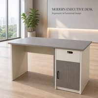 Bureau de direction moderne en bois de 1200 mm avec tiroir verrouillable, table d'ordinateur pour poste de travail commercial