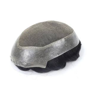 Prótesis Capilar Masculina Negra Natural de 6 Pulgadas, Cabello Humano Remy Brasileño con Base de Seda, Sistema de Reemplazo Capilar para Hombres - Product Image 5