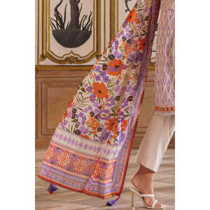 Traje de 3 Piezas para Mujer con Estampado Floral y Cuello Bordado CL-62185 - Product Image 3