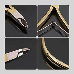 Paquet de coupe-ongles en acier inoxydable pince à cuticules ciseaux outils de manucure avec pointes de lame tranchantes PVC sac produit de beauté - Product Image 4