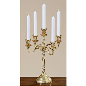 Vintage New Arrival Hot Sale Metal Aluminum <b>Candelabra</b> 5 Arm Candle Holder Gold Finished Customized Size Wedding Table Decorate - Product Image 3