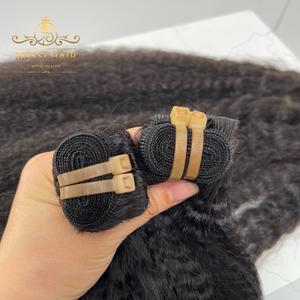 Rizado recto para mujeres negras Extensión de cabello humano vietnamita color negro natural súper doble dibujado - Product Image 3