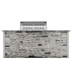 <span class=keywords><strong>Barbecue</strong></span> en acier inoxydable 304 avec <span class=keywords><strong>pierre</strong></span> naturelle culturelle, résistant à la rouille, avec évier, porte intégrée, armoire résistante aux intempéries - Product Image 6