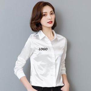 Half Sleeve Plain <b>White</b> Color Stand Collar Dress <b>Shirt</b> Working Ladies Formal Custom Made Cotton Dress <b>Shirts</b> for Womens - Product Image 2