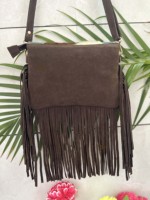 Bolso de mano de cuero vacuno occidental con flecos, bolso bandolera de color turquesa con piedras, estilo gitano bohemio occidental, bolso hecho a mano, bolsos multiusos