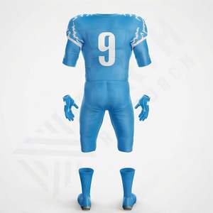 Fabrication de vêtements de football américain à prix compétitif, manches courtes, haute qualité, 100% polyester, vêtements d'entraînement performants - Product Image 2