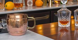 Copper Ring Shaped and Brass Handle Mug Design Moscow Mule Beer Mug <b>Cup</b>, Best for Beer Cocktail Parties And Gifts - Product Image 5