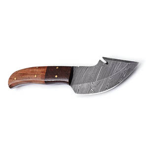 Cuchillo desollador de acero de Damasco fuerte herramienta hecha a mano para exteriores con mango natural y Funda personalizada - Product Image 5
