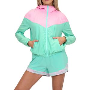 High Quality <b>Woman</b> 2 Piece Set Windbreaker Oversize Zipper Cropped Top <b>Short</b> Set MADE BY BROWARD SPORTS 2026 - Product Image 1