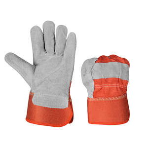 Gants de travail en cuir de vachette à double paume pour la sécurité industrielle des machinistes. - Product Image 3