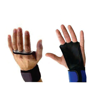 Sangles élastiques personnalisées de haute qualité de 16 pouces par 2 pouces poignées de paume en cuir rondes à 3 trous avec fermetures Velcro réglables Gym Fitness - Product Image 5