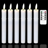 Velas LED sin Llama TOOWIN de 7.5 Pulgadas con Cera Real y Control Remoto, Velas con Luz Parpadeante para Decoración de Bodas y Hogar