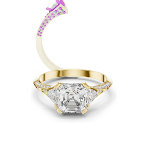 Anillo de Compromiso con Diamante de Laboratorio de 2.323 CT para Mujer, Claridad VVS-VS EF, Oro de 18KT, 14KT, 10KT y Plata 925, Oro Rosa, Amarillo, Blanco - Product Image 1
