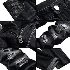Prix de gros Pantalon en jean noir à la mode personnalisé pour hommes, couleur personnalisée, dernière conception pour hommes, jean confortable Service OEM - Product Image 4