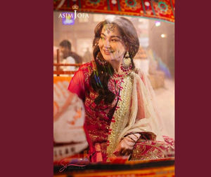 Hania Amir นำ asim jofa ชุดเดรส3ชิ้นผ้าไหมบิดปักลายเย็บโดยคอลเลกชัน ssumaira - Product Image 5