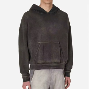 Top Selling Wholesale Men Winter Knitted Fleece Hoodies Acid Wash Street Wear High Quality Custom <b>Design</b> Front 100% Cotton - Product Image 6