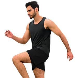 Camiseta sin mangas para hombre, ajustada, ligera, cómoda, de tela suave, para entrenamiento físico, correr, ropa deportiva - Product Image 2