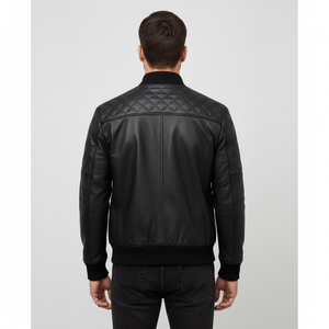 Veste en cuir de vachette pleine fleur vintage hommes rétro moto Bomber manteau OEM RTS fait à la main Vintage pleine fleur veste personnalisée - Product Image 2