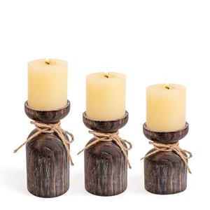 Candelabros de diseño de farol de madera hechos a mano para agregar un ambiente cálido a sus espacios de vida navideños Soporte de velas de Navidad - Product Image 1